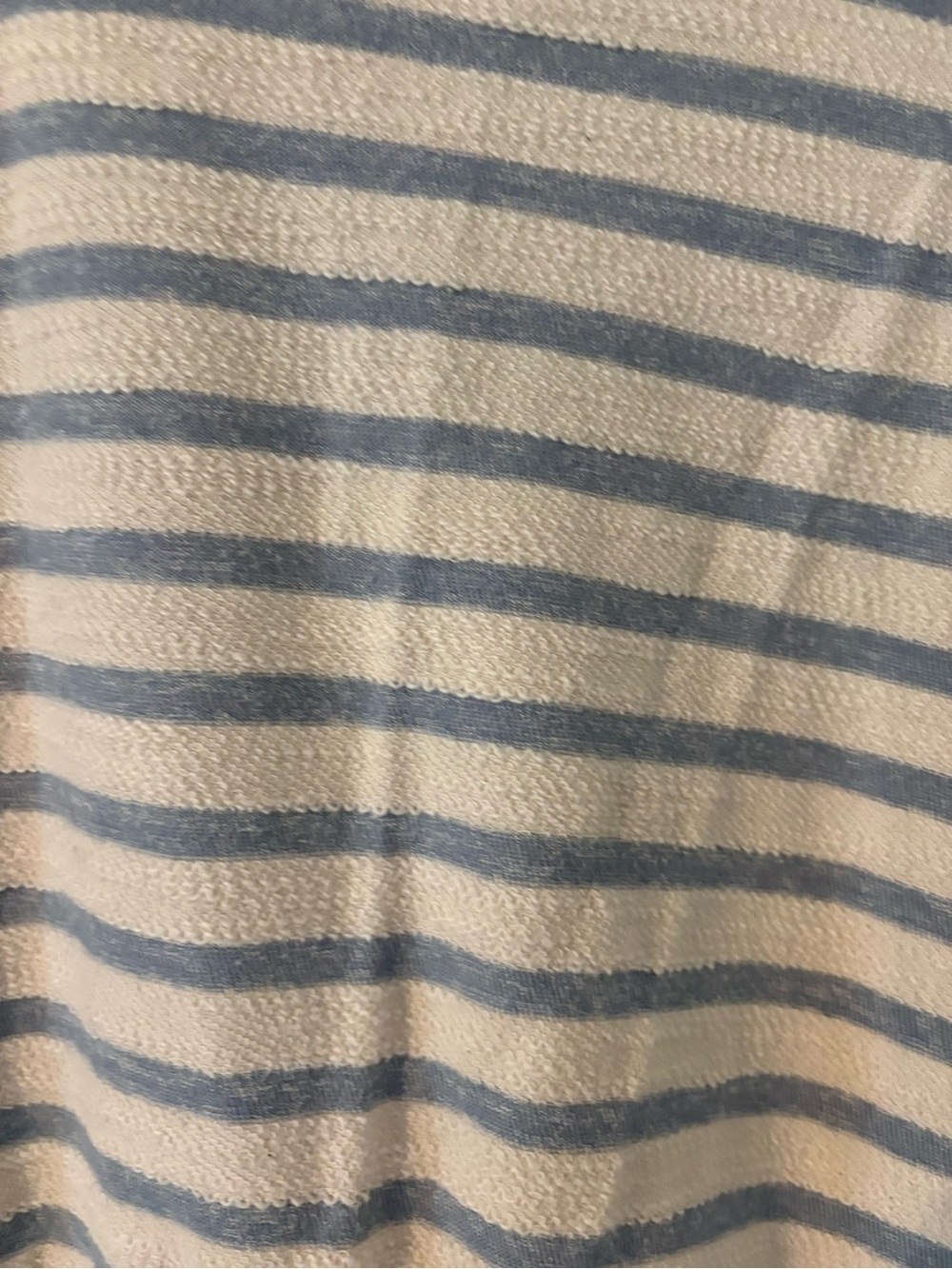 Blue White Striped Terry Cloth Beach Romper Drawstring Pockets M - Picture 7 of 7